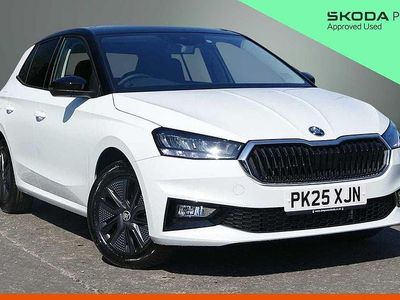 Used Skoda Fabia Design Edition 85 HP (62 kW) 2025 Moon white metallic black magic pearl effect Hatchback