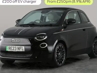 Used Fiat 500e La Prima 86 kW (118 HP) 2023 Black Cabriolet