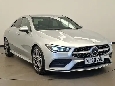 Begagnad Mercedes CLA200 AMG Line Premium 163 HK (119 kW) 2020 Silver Sedan
