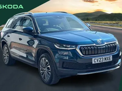 Used Skoda Kodiaq SE L Executive 110 HP (80 kW) 2023 Petrol blue metallic SUV