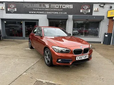 Used BMW 118 Sport Line 136 HP (100 kW) 2017 Sunset orange metallic paint Hatchback