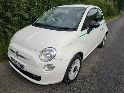 Used Fiat 500 Pop 69 HP (50 kW) 2009 White Cabriolet