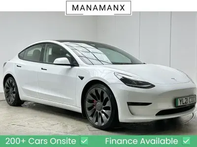 Used Tesla Model 3 Performance 461 kW (627 HP) 2021 White Sedan