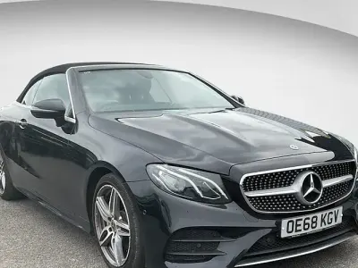 Used Mercedes E220 AMG line 194 HP (142 kW) 2019 Black Cabriolet