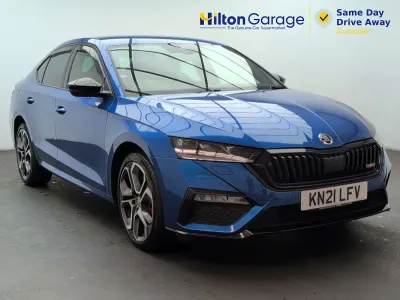 Used Skoda Octavia vRS 241 HP (177 kW) 2021 Blue Hatchback