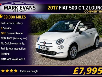 Usado Fiat 500C Lounge 69 HP (50 kW) 2017 Cabrios
