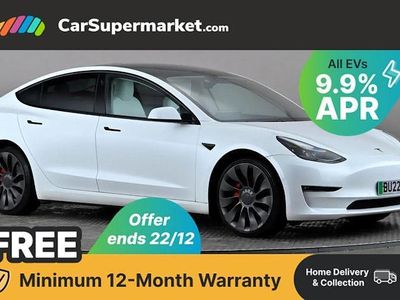 White Used 2022 Tesla Model 3 Performance Sedan | £22,697 (Fair price)