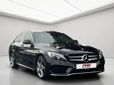 Used Mercedes C220 AMG line 170 HP (125 kW) 2015 Black Estate