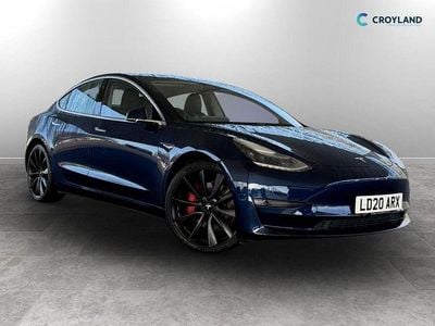 Used Tesla Model 3 Performance 11 kW (15 HP) 2020 Blue Sedan