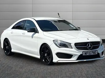 Used Mercedes CLA180 AMG 120 HP (88 kW) 2015 Cirrus white Coupe