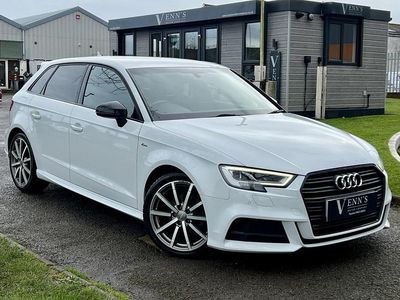 Used Audi A3 Black Edition 150 HP (110 kW) 2018 White Sedan