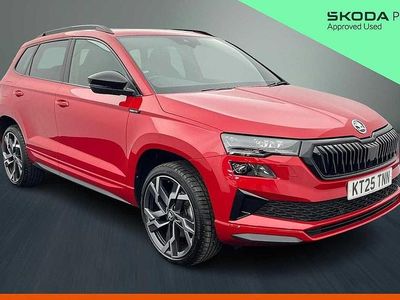 Used Skoda Karoq SportLine 110 HP (80 kW) 2025 Velvet red metallic SUV