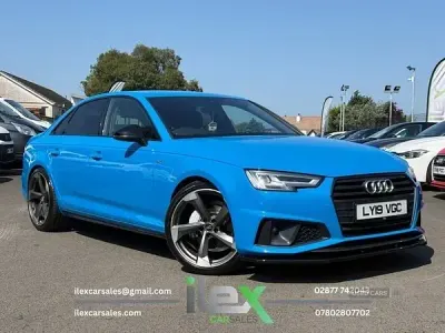 Used Audi A4 Black Edition 190 HP (139 kW) 2019 Blue Sedan