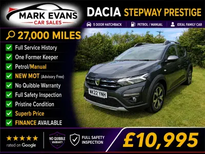 Used Dacia Sandero Prestige 2022 Grey Hatchback
