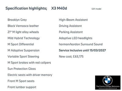 Used BMW X3 Performance 335 HP (246 kW) 2022 Grey SUV