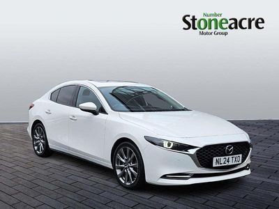 Begagnad Mazda 3 Exclusive-Line 186 HK (136 kW) 2024 Vit Sedan