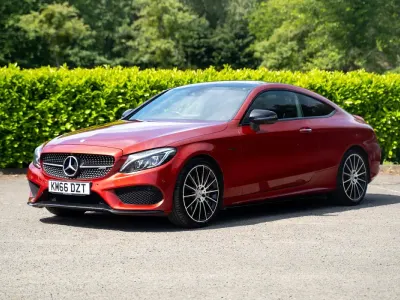 Used Mercedes C43 AMG Premium Plus 395 HP (290 kW) 2016 Red Coupe