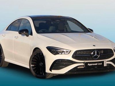 Moonstone white metallic Used 2024 Mercedes 220 AMG Line Premium Coupe | £29,995 (Fair price)