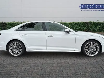 Used Audi A4 S-Line 150 HP (110 kW) 2019 White Sedan