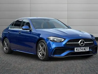 Used Mercedes C200 AMG line 221 HP (162 kW) 2025 Blue Sedan