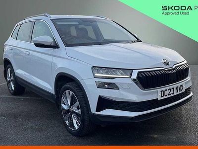 Used Skoda Karoq SE L 150 HP (110 kW) 2023 Moon white metallic SUV