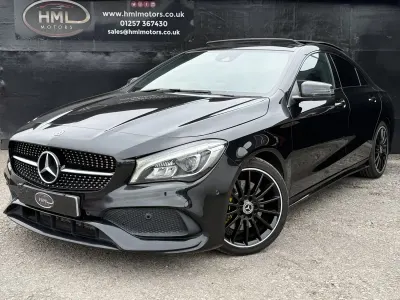 Used Mercedes CLA220 AMG line 170 HP (125 kW) 2019 Black Coupe