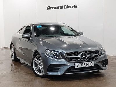 Begagnad Mercedes E220 AMG line 194 HK (142 kW) 2018 Grå Sportkupé