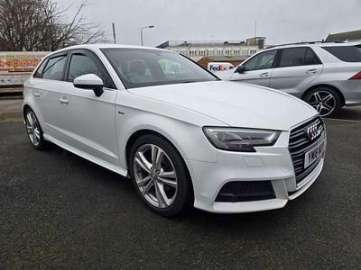 Used Audi A3 Sportback S-Line 150 HP (110 kW) 2018 White Hatchback