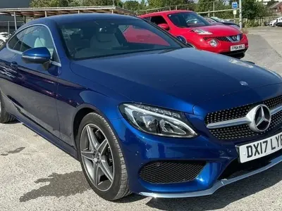 Used Mercedes C300 AMG line 2017 Blue Coupe