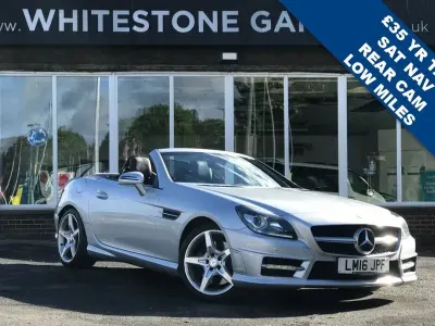 Used Mercedes SLK250 AMG 204 HP (150 kW) 2016 Iridium silver Cabriolet