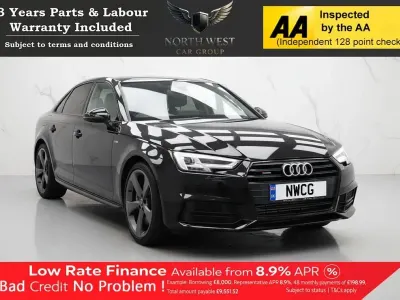 Used Audi A4 Black Edition 150 HP (110 kW) 2018 Black Sedan