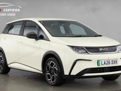New BYD Dolphin Boost 130 kW (177 HP) 2026 White Hatchback