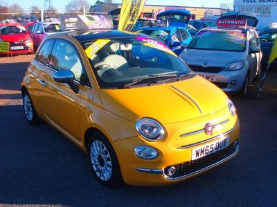 Used Fiat 500 Lounge 69 HP (50 kW) 2015 Yellow Hatchback
