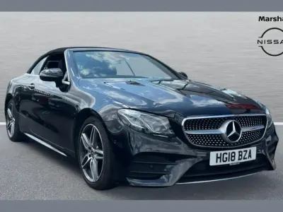 Used Mercedes E220 AMG Line Premium Plus 194 HP (142 kW) 2018 Black Cabriolet