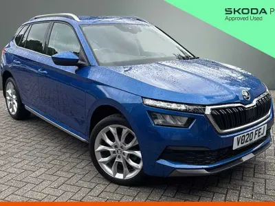 Used Skoda Kamiq SE L 110 HP (80 kW) 2020 Race blue metallic SUV