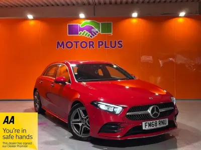 Used Mercedes A200 AMG line 163 HP (119 kW) 2019 Red Hatchback