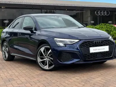 Used Audi A3 Black Edition 150 HP (110 kW) 2023 Blue Sedan
