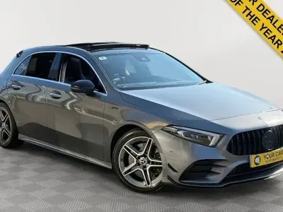 Used Mercedes A250 AMG line 224 HP (164 kW) 2019 Grey Hatchback