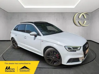 Used Audi A3 S-Line 116 HP (85 kW) 2019 White Sedan