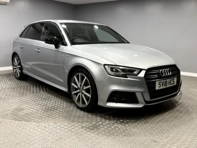Used Audi A3 Sportback Black Edition 150 HP (110 kW) 2018 Silver Hatchback