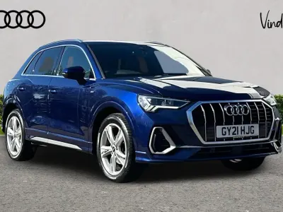 Begagnad Audi Q3 S-Line 150 HK (110 kW) 2021 Blå SUV