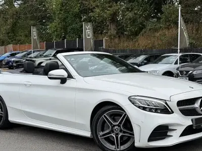 Used Mercedes C200 AMG line 184 HP (135 kW) 2019 White Cabriolet