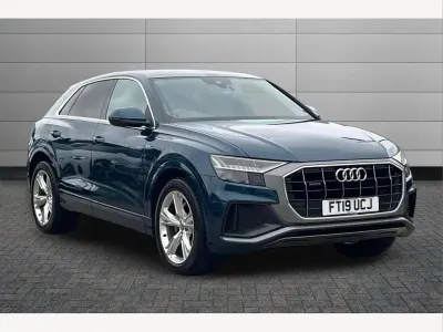 Used Audi Q8 S-Line 286 HP (210 kW) 2019 Blue SUV