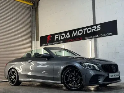 Used Mercedes C220 AMG line 194 HP (142 kW) 2019 Grey Cabriolet