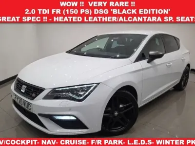 Begagnad Seat Leon Black Edition 150 HK (110 kW) 2020 Vit Halvkombi
