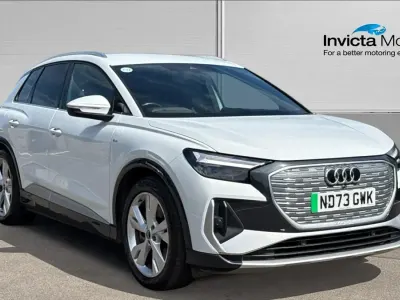 Used Audi Q4 e-tron S-Line 150 kW (204 HP) 2023 Glacier white metallic SUV
