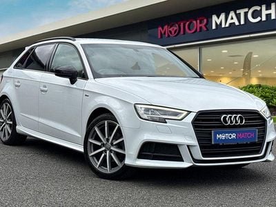 Used Audi A3 Sportback Black Edition 150 HP (110 kW) 2018 White Hatchback