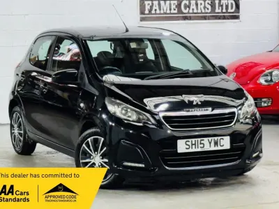 Used Peugeot 108 Active 68 HP (50 kW) 2015 Black Hatchback