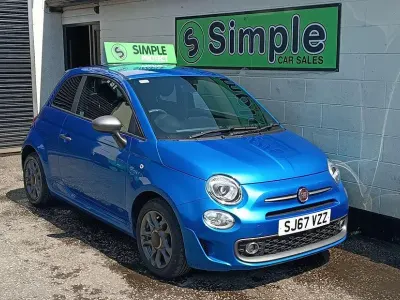 Used Fiat 500 S 69 HP (50 kW) 2017 Blue Hatchback