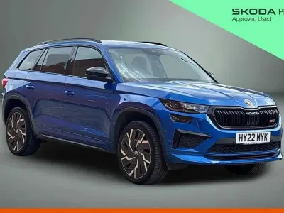 Used Skoda Kodiaq vRS 241 HP (177 kW) 2022 Race blue metallic SUV